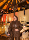 HR-3545H&R ButikWemal Deri Ceket Kahve