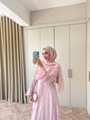 HR-1487H&R ButikAh - Ala Ön Büzgülü Elbise Pembe