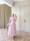 HR-1487H&R ButikAh - Ala Ön Büzgülü Elbise Pembe