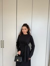 ELB-052H&R ButikAnya Bel Bağlamalı Oysh Elbise Siyah