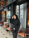 elbs-1611H&R ButikApril Düğmeli Krep Elbise Siyah