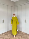 elbs-1725H&R ButikBella Elbise Yağ Yeşili