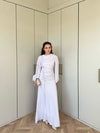 HR-0955H&R ButikCho- Danla Ön Büzgülü Elbise Lila