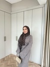 elbs-971H&R ButikDora İspanyol Kol Triko Elbise Kül Kahve