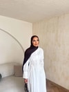 HR-0840H&R ButikDuq- Fida Örgü Detaylı Elbise Beyaz