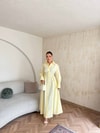 HR-0840H&R ButikDuq- Fida Örgü Detaylı Elbise Sarı