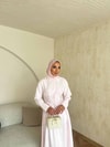 HR-0840H&R ButikDuq- Fida Örgü Detaylı Elbise Pembe