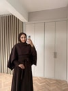 ELB-183H&R ButikDuq-Stella Pelerin Yaka Elbise Kahve
