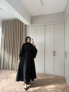 ELB-182H&R ButikDuq-Stella Pelerin Yaka Elbise Siyah