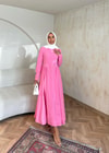 ELB-080H&R ButikEkansa Krep Elbise Pembe