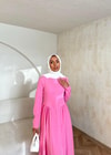 ELB-080H&R ButikEkansa Krep Elbise Pembe
