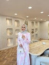 elbs-1705H&R ButikElo Desenli Elbise Pembe