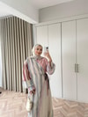 HR-0206H&R ButikFuş-Awqa Renkli Elbise Pembe