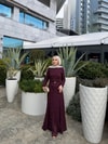 ELB-095H&R ButikFuş-Dantel Elbise Bordo