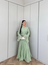 HR-0327H&R ButikFuş- Edal Modal Elbise Yeşil