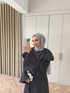 HR-0619H&R ButikFus- Eqi Taşlı Kot Elbise Lacivert