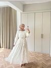 HR-0595H&R ButikHen- Elara Şifon Elbise Ekru