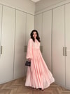 ELB-196H&R ButikHen-Es Şifon Elbise Pudra Pembe