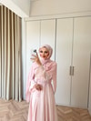 HR-0993H&R ButikHen- Saqwe Düğmeli Elbise Pembe