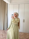HR-0993H&R ButikHen- Saqwe Düğmeli Elbise Haki