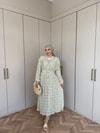 HR-0136H&R ButikHen-Tesi Katkat Elbise Çağla Yeşili