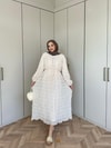 HR-0136H&R ButikHen-Tesi Katkat Elbise Ekru