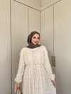 HR-0136H&R ButikHen-Tesi Katkat Elbise Ekru