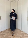 HR-0136H&R ButikHen-Tesi Katkat Elbise Lacivert