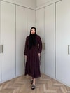 HR-0136H&R ButikHen-Tesi Katkat Elbise Mürdüm