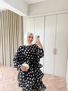 HR-1021H&R ButikHew- Asi Ponpon Elbise Siyah