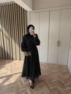 HR-0033H&R ButikHew-Elin Puantiyeli Elbise Siyah