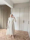 HR-0035H&R ButikHew-Elin Puantiyeli Elbise Beyaz Vizon