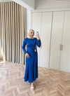 HR-0849H&R ButikHew- Kampanyalı Saten Elbise Saks