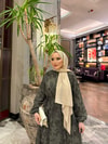 ELB-191H&R ButikHew- Pera Kat Kat Elbise Haki