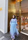 HR-1098H&R ButikHew- Qala Çiçekli Elbise Mavi