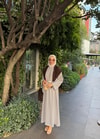 HR-3233H&R ButikHr- Desina Çizgili Elbise Kahve