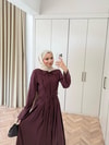 HR-0862H&R ButikMoi- Leisa Elbise Bordo