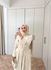 HR-0859H&R ButikMoi- Leisa Elbise Ekru