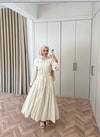 HR-0859H&R ButikMoi- Leisa Elbise Ekru