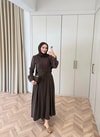 HR-0861H&R ButikMoi- Leisa Elbise Kahverengi