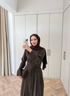 HR-0861H&R ButikMoi- Leisa Elbise Kahverengi