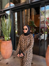 ELB-022H&R ButikPLS-Leopar Elbise