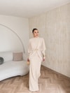 HR-1423H&R ButikQaş-  Aural Sandy Elbise Taş-Bej