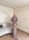 HR-0802H&R ButikQaş-  Aural Sandy Elbise Vizon