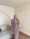 HR-0802H&R ButikQaş-  Aural Sandy Elbise Vizon