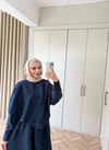 HR-1017H&R ButikQu - Dens Üst Detaylı Elbise Lacivert