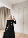 HR-0169H&R ButikQu-Desa Sandy Elbise Siyah