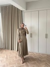 HR-0166H&R ButikQu-Desa Sandy Elbise Vizon