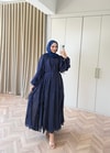 HR-1390H&R ButikQu- Detayları Püsküllü Elbise Lacivert