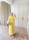 HR-1252H&R ButikQu - Duvas Modal Elbise Sarı